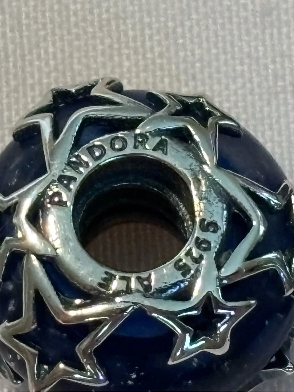 Pandora Charm, Galaxy Blue and Star Murano Charm (2 piece set)